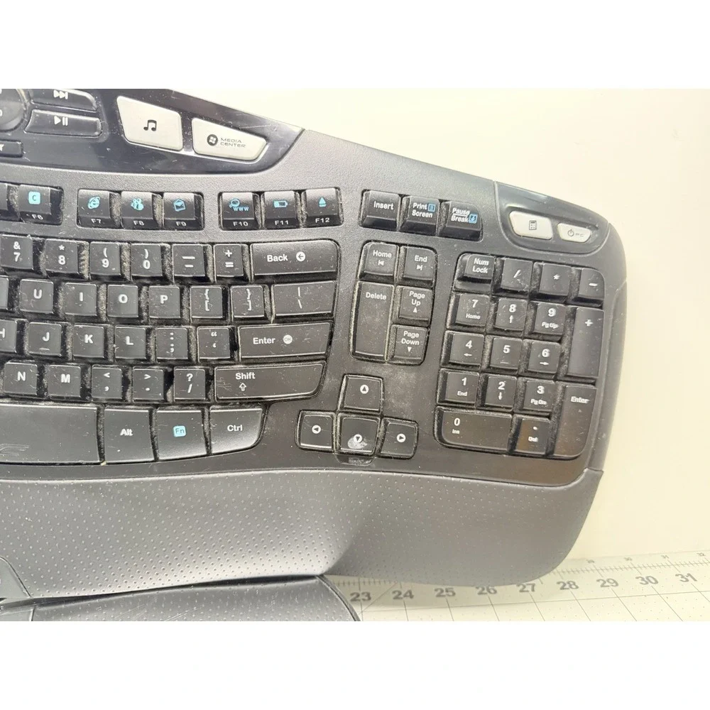 Logitech K350 Wireless Wave Ergonomic Keyboard - Black (NO USB DOHGLE)